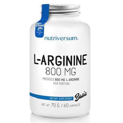 Nutriversum L-Arginine 800mg, 60 Capsules